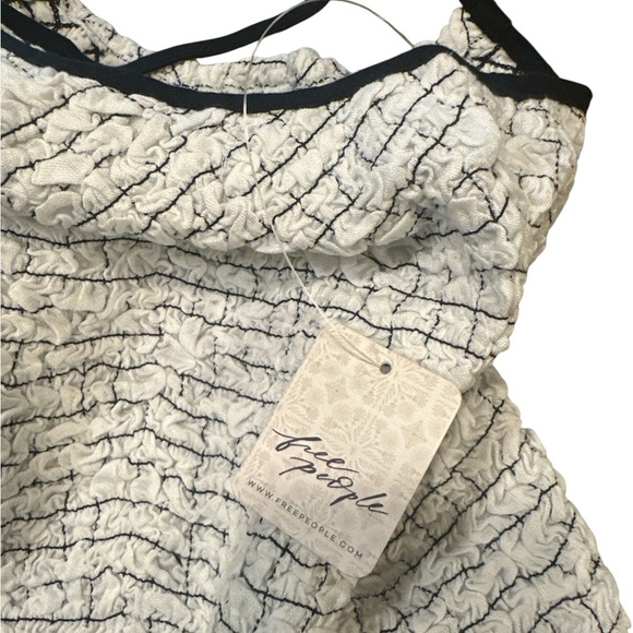 Free People Free-Est Linen Skirt Set Size Medium Black White Two Piece Set - Picture 10 of 15